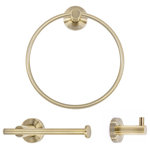 DGB Enterprises - Italia Venezia Series 3 Piece Bathroom Accessory Set in Bronze - Enjoy a bathroom update with ease, all while saving money with the help of our new Venezia Series bathroom accessory set. This 3-piece set includes a towel ring, toilet paper holder and single robe hook from one of Italia�s most popular series.  All three accessories feature a beautiful bronze finish and our easy install mounting system.  You won�t be disappointed with this sleek European inspired set of bathroom accessories.  Additional pieces may be purchased individually.