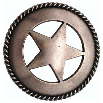 Large Star With Rope Pull, Old Silver