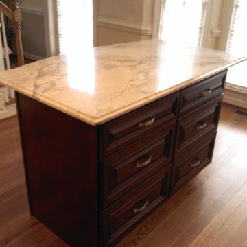 Kitchen Cabinet Replacement from Oak to Walnut stained Maple