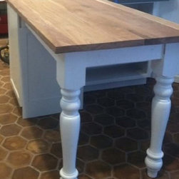 Walnut counter high farm table - Products
