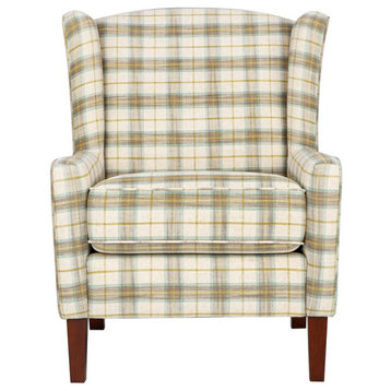 Traditional Classic Wingback Upholstered Accent Chair