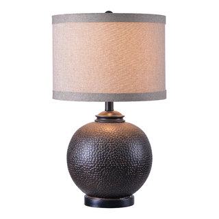 JONATHAN Y Carson Rechargeable Cordless 12.75-in Brass Gold LED Stick Table  Lamp with Glass Shade