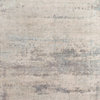 Roset Hand Loomed Bamboo Silk and Cotton Light Gray/Blue Area Rug, 12'x15'