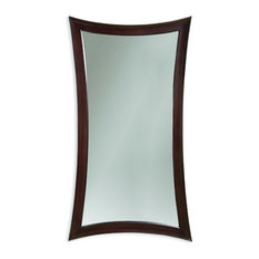 Hour-Glass Leaner Mirror, Merlot Finish
