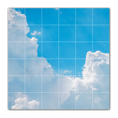 Clouds Ceramic Tile Wall Mural HZ500379-66L. 48" x 48"