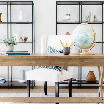 Pottery Barn Inspired Home Office with Campaign Desk
