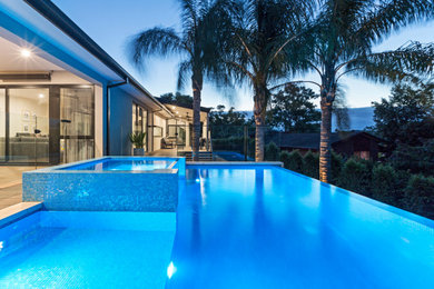 This is an example of a tropical pool in Melbourne.