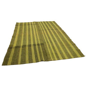 Rug N Carpet - Handmade Oriental 7' 0'' x 8' 10'' Antique Wool Kilim Rug