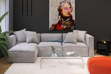 Example of a trendy living room design in Other