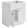 Brookings 30-Inch Bathroom Unassembled Wood Vanity Without Top in White