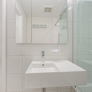 Transitional Hall Bathroom
