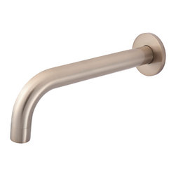 Round Curved Champagne Wall Spout by Meir SKU: MS05-CH - Bathroom Basins