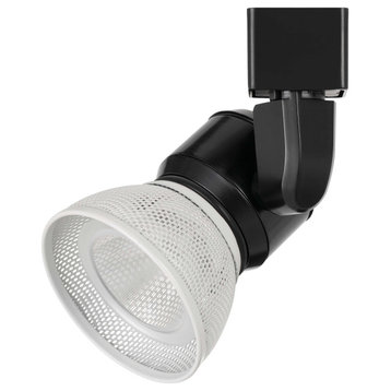 Integrated Dimmable LED Track Head, Black Base, White Shade