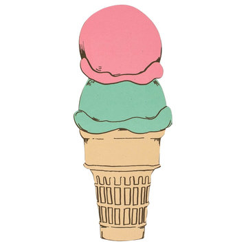 Luxe Large Ice Cream Cone Table Accent Place Cards Set 36 Summer Party Label Tag