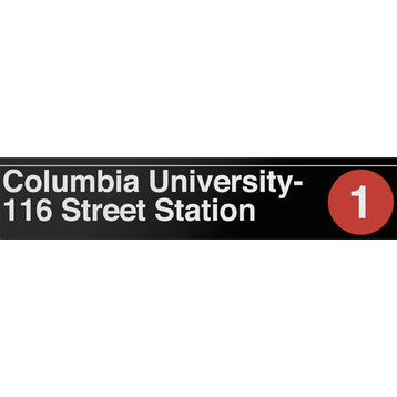 Columbia University, 116 Street, Metal Sign