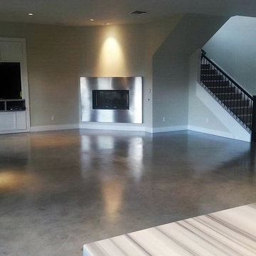 Residential polished concrete.