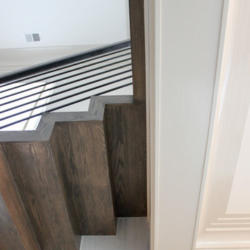 54_Dynamic and Open Wood and Metal Zig-Zag Staircase, Alexandria VA 22302