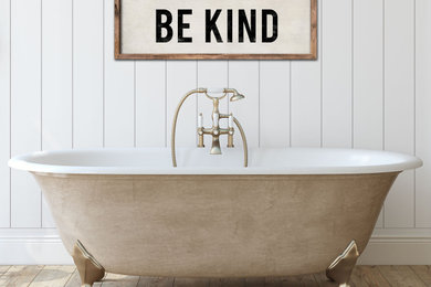 Example of a farmhouse bathroom design in Other