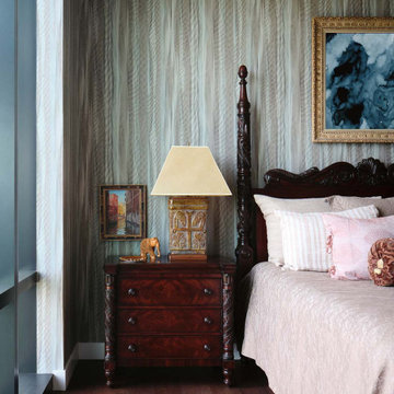 Eclectic Downtown Loft Adorned with Wallpaper