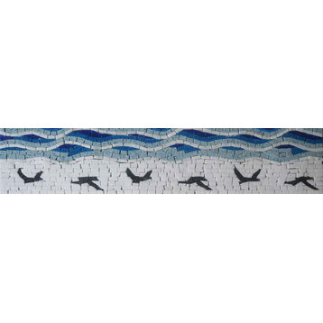 Flying Birds Border - Bird Mosaic Art