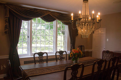 Example of a country dining room design in Philadelphia