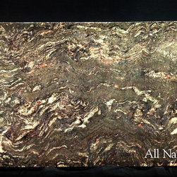 All Natural Stone - Earth Glitter Schist Slab - Kitchen Countertops