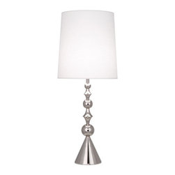 Robert Abbey Lighting - Robert Abbey Jonathan Adler Harlequin Table Lamp - Polished Nickel - Table Lamps