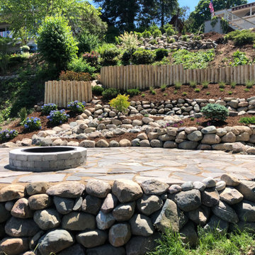 Bear Lake - Flagstone Patio with Custom Fire-Pit