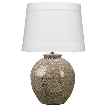 Vagabond Table Lamp, Brown Reactive Glaze Ceramic