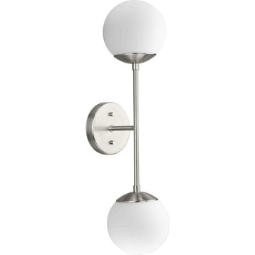 Haas 2 Light Wall Sconce, Brushed Nickel