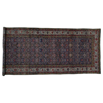 Consigned 6'5"x16'4" Handmade Pure wool Antique Fereghan gallery Size Rug