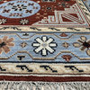 Hand-Knotted Wool Rust Traditional Floral Khotan Weave Rug, 6'x9'