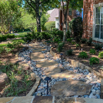 Elegant Flagstone Entry & Natural Stone Path Transformation | Allen, TX