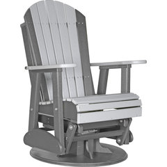 2 Poly Adirondack Swivel Glider Chair Transitional Outdoor