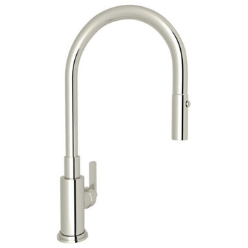 Rohl A3430LM-2 Lombardia 1.8 GPM 1 Hole Pull Down Kitchen Faucet - Polished