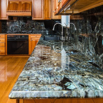Lemurian Blue Labradorite Kitchen with Full Backsplash