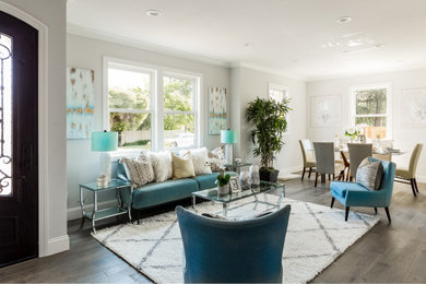 Living room - mediterranean living room idea in San Francisco