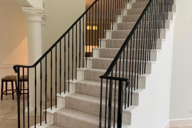 Inspiration for a timeless staircase remodel in Dallas