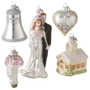 Wedding Collection Ornaments, Set of 5