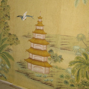 hand painted wallpaper/ Embroidered wallpaper and other hand painted prodcuts