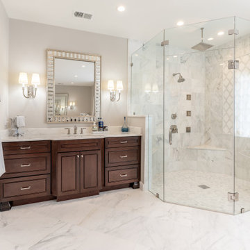 Modern and Serene Spa Master Bath in McLean, Northern Virginia