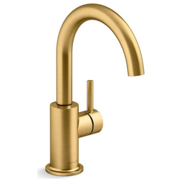 Kohler K-26369 Contemporary Beverage Faucet - Vibrant Brushed Moderne Brass