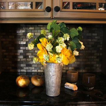 Hops and Aspen - White Frosted Vase