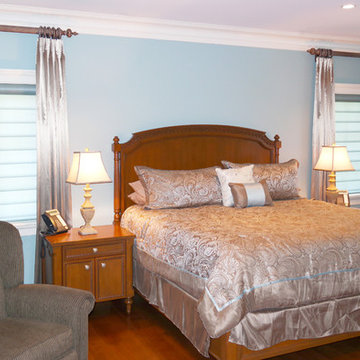 Silk Drapery with Hunter Douglas Pirouette Window Shading