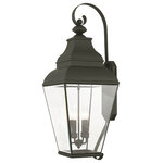 Livex Lighting - Livex Lighting Exeter Black Light Outdoor Wall Lantern - Finished in black with clear beveled glass, this outdoor hanging lantern offers plenty of stylish illumination for your home's exterior.