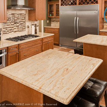 Ivory Gold Granite Kitchen Countertops | Marble.com