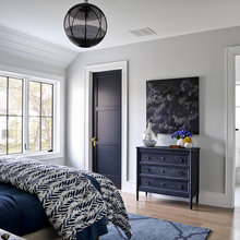 White and blue bedroom