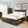 Atlantic Furniture Bordeaux Platform Bed with Raised Panel Footboard in Antique
