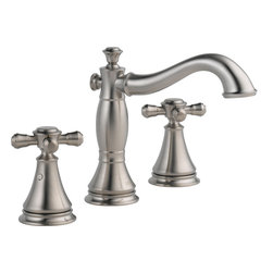 Delta Cassidy Two Handle Wide Spread Lavatory w/ Metal Pop-Up - Bathroom Sink Faucets