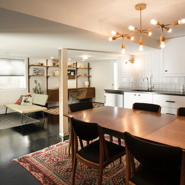 Mid-Century Inspired Basement Suite